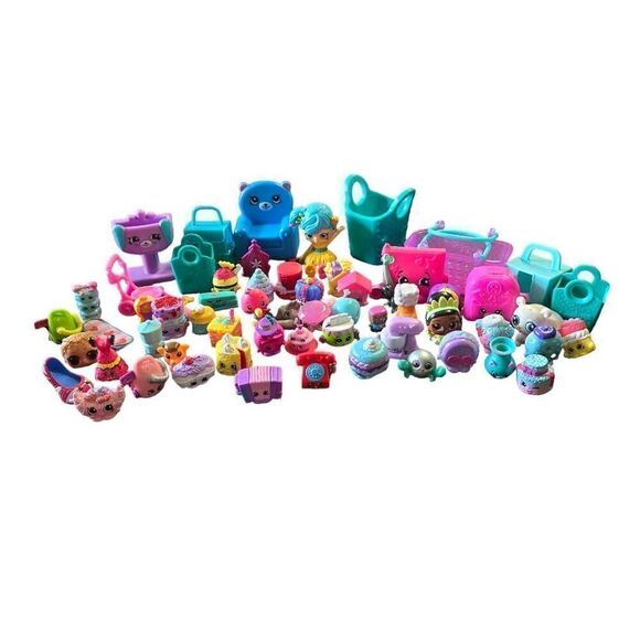Shopkins Mixed Lot Food Fair Crystal Shoppies 64 peices Random - Picture 1 of 9